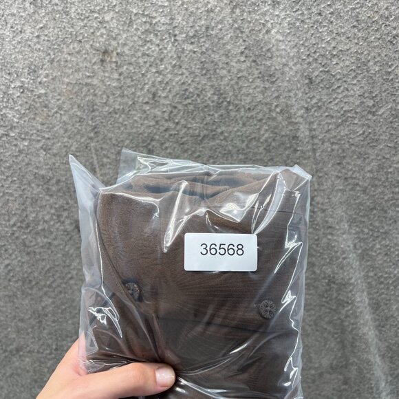 Tommy Bahama Shirt Men XL Brown Button Down Reverse Dress Silk Pocket Camp Palms - Picture 9 of 9